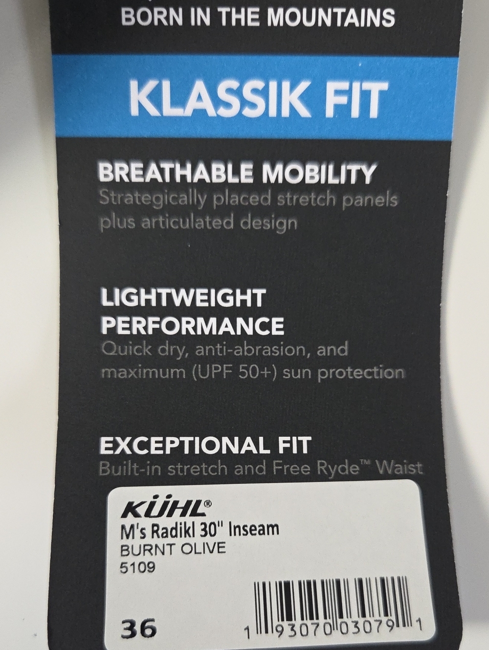 Kuhl Radikl Men's Pants In Burnt Olive Klassik NWT 36x30 - Picture 9 of 13